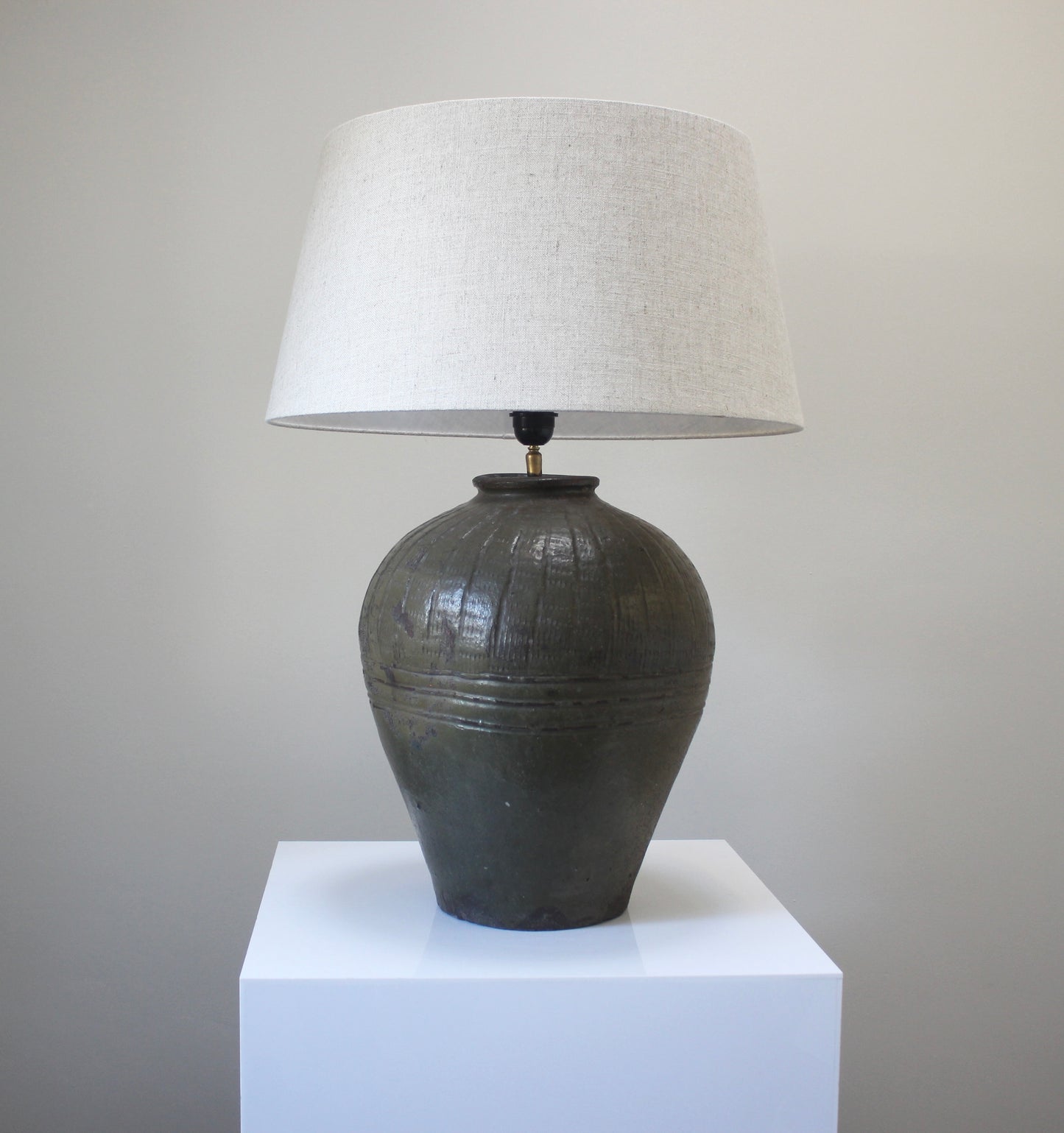 Authentic Olive Pot Lamp