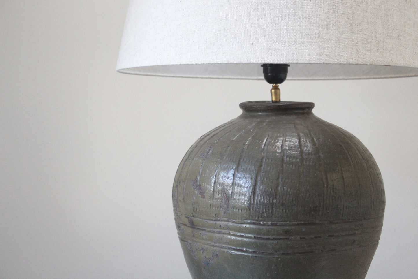 Authentic Olive Pot Lamp